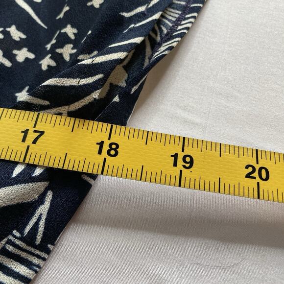 Vintage Liz Roberts 80’s Navy Floral‎ Boho Dress Est. Size M Retro Coastal - Picture 4 of 10